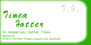 timea hotter business card